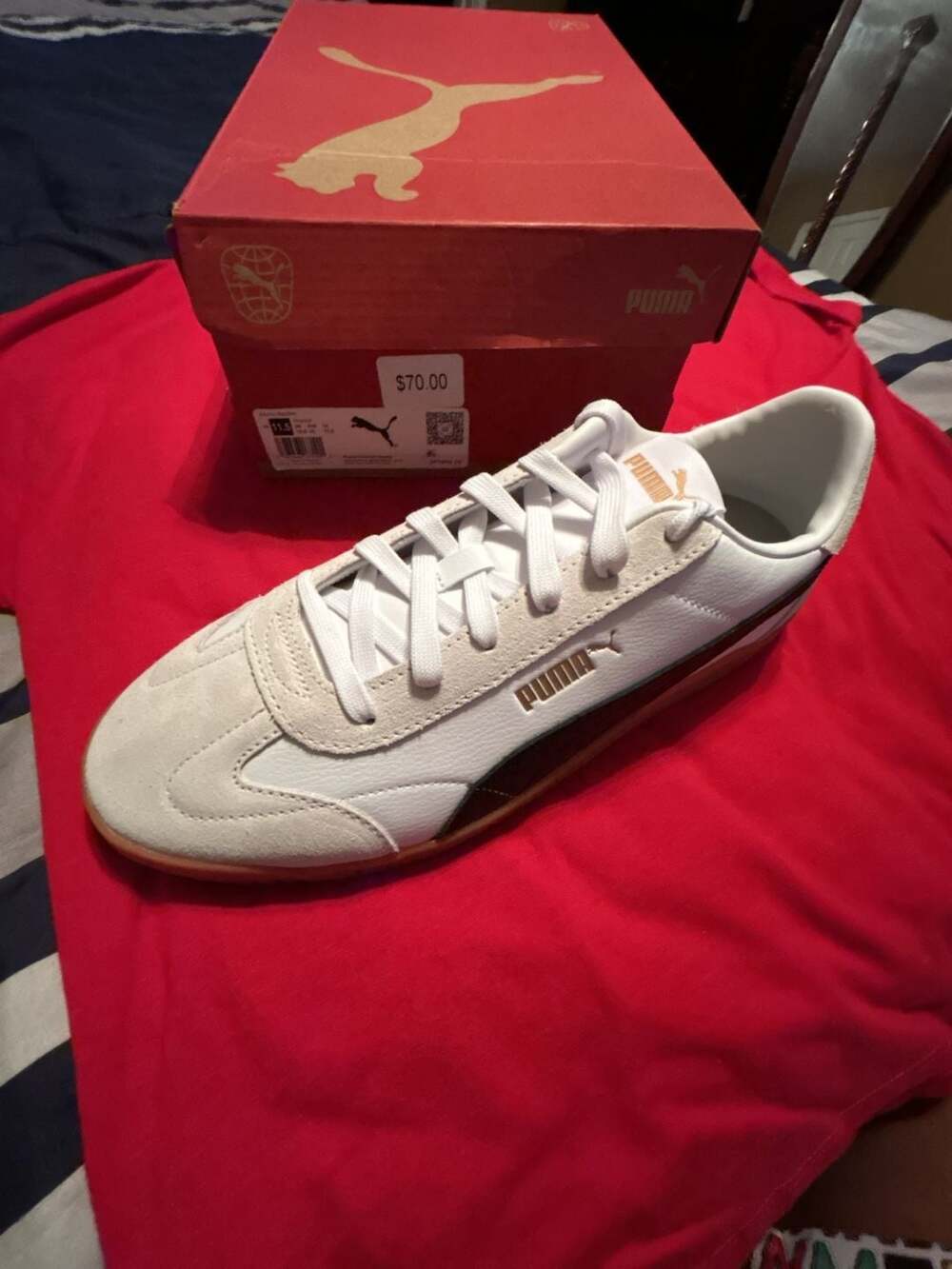 Puma Super Liga OG Retro Sneakers White/Gum Size 11.5